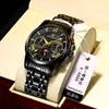 Wristwatches Men Watch Top Mechanical Automatic Watches Calendar Moon Phase Luminous 316L Steel Waterproof Wristwatch Clock Gif