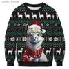 Herrtröjor tröjor 2023 jul hoodies mäns tröjor roliga djur grafikkläder långärmade toppar överdimensionerade hoodies män julkläder L231101