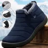 Botas masculinas botas de inverno impermeáveis botas de neve leves botas de pele quente sapatos masculinos plus size 47 unisex botas de tornozelo deslizamento em sapatos casuais 231101