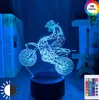 Nachtlichten rijden Mountain Motorcycles 3D Touch Illusion Lamp LED 7-Color Night Light USB Decor Gift Table Lampen P230331