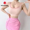 Yoga Outfit Sports Bras For Women Color-blocked Double Shoulder Straps Without Wire Workout Tops Sexy Gym Fitness Bra Summer MITAOGIRL