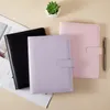 A6/A5 Colorful Macaroon Color PU Leather DIY Binder Notebook Cover Diary Agenda Planner Paper School Stationery
