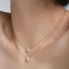 Choker Chic Women Prezenty Fine Jewelry Gold Gold Cubic Zirkonia Water Drop Cyrron Wiselant Minimalistyczne naszyjniki wodoodporne