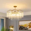 Ljuskronor modern design tak kristallglas led ljuskrona för vardagsrum lyx romantisk inomhus dekoration guldhänge lampor fixtur