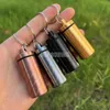 New Portable Colorful Aluminium Box Smoking Snuff Snorter Sniffer Snuffer Finger Ring Chain Herb Tobacco Pill Telescopic Spoon Dabber Storage Bottle Stash Case Jar