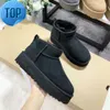 Australie Ultra Mini Plateforme Boot pour Femmes Designer Bottes Femmes Tazz Tasman Pantoufles Hiver Slip-on Diapositives Daim Laine Chaud SnowG