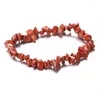 Bracelets à maillons en pierre naturelle pour femmes, améthyste perlée, chaîne élastique en cristal de Quartz, gravier de guérison ébréché