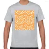 Men's T Shirts Tops Shirt Men Fall Pattern Orange Floral Funny Harajuku Geek Custom Male Tshirt XXXL