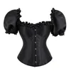 Femmes Shapers Sexy Gothique Princesse Costume Manches Courtes À Lacets Corset Bustier Top Désossé Taille Formateur Lingerie Overbust Corsets Corps