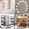 LED Make Up spegel glödlampor USB Hollywood Vanity Makeup Mirror Lights Badrums toalettbord Belysning Dimbar LED Wall Lamp