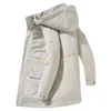 Mannen Down Parka Winterjas Mannen Witte Eendendons Capuchon Warme Jassen S Mode Lange Slim Fit Zwart Casual kleding 231101