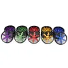 2023 Smoking Pipes 63mm aluminum alloy 4 layer snowflake multi-color cigarette grinder smoker shredder grinder