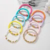 Bracelets de charme Boho Bijoux 9pcs / ensembles d'empilages pour femmes été perles d'argile polymère bracelet couleur or espacées perlées pulseras