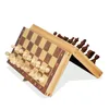 Jeux d'échecs échecs en bois damier pièces en bois massif échiquier pliant haut de gamme Puzzle jeu d'échecs 231031