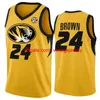 College Missouri Tigers Jersey Basketball 24 Brown 5 DMoi Hodge 4 DeAndre Gholston 11 Isiaih Mosley 35 Noah Carter 10 Nick Honor 55 Sean East II NCAA