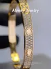 Designer jewelry artier bracelet for Woman and man Gold Plated Screw Bracelet Craft Wide Plate Diamond Love Full Sky Star With Original Box