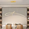 Pendant Lamps Modern LED Lights For Dining Room Kitchen Living Bar Simple Design Chandelier Personality Gold/black Hanging Lamp