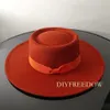 Wide Brim Hats Bucket Fedora Hat for Women Men Flat Top Concave Design Autumn Winter Bow Tie Jazz Colorful Unisex Panama 231101