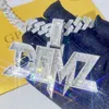 Charms Personalisierter stilvoller Buchstaben-Charm Pass Diamanttester Vvs Baguetteschliff 925er Silber Namenskette Hip Hop Anhängerkette 231031