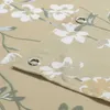 Cortinas de ducha Flor de seda Floral impermeable impreso tela caqui decorativa cortina de ducha de granja R231101
