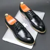 Dress Shoes Black White Oxfords For Men Lace-Up Round Toe Patent Leather Business Mens Party Maat 38-46 Casual