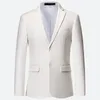 Men's Suits S-6XL High Quality Gentleman Men Slim Casual White Suit Large Size Brands Business Flow Of Pure Color Blazers