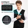Män s västar smart uppvärmd väst för män kvinnor USB laddningsbar elektrisk självvärme fleece uppvärmningsjacka termisk väst 231101