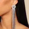 Orecchini Pendenti Stonefans 1 Paio Elegante Cristallo Lungo Nappa Goccia Di Lusso Gioielli Accessori Da Sposa Per Le Donne Pendenti