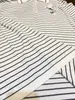 Женская футболка дизайнерская P Треугольная буквенная полоска Свободная рубашка ПОЛО Трикотажный топ с короткими рукавами 23 Летние туфли-лодочки