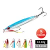 Ami da pesca Corpo snello Richiamo Metallo fuso Jig 10g 15g 20g 30g 40g Laser brillante Pelle di pesce Spigola Esche Cucchiaio Esche artificiali Pesca 231031