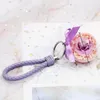 Decoratieve bloemen mode DIY bewaard eeuwige schattige sleutellink Real Rose Ball Freshing Roses Flower Christmas Valentijnsdag Geschenken
