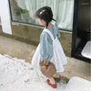 Sukienki dla dziewczynek w stylu koreański urocze dziewczyny jesień mody z długim rękawem sukienka mała księżniczka impreza
