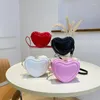 Evening Bags Novelty Vegan Leather Heart Purses And Handbags Female Fashion Trendy For Women 2023