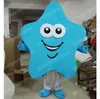 Kerstblauwe ster mascotte kostuums Halloween Fancy Party Dress unisex stripfiguur personage Carnival Xmas advertentiefeest buiten outfit