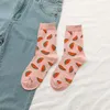 Vrouwensokken Fashion katoen voor mannen en Harajuku Cartoon Food Fruit Creative Funny Avocado Sock Beautiful Foot Dress