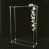 Candle Holders Wholesale 2023 Style Clear Acrylic Flower Stand Wedding Centerpiece Table Decoration Geometric Column Floor Pillar Props