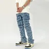 Jeans da uomo Y2K Streetwear Pantaloni jeans larghi strappati impilati Abbigliamento uomo Pantaloni hip-hop dritti in denim vintage PantAlon Homme 231031