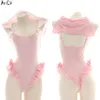 Anime anime kawaii dziewczyna urocze kot kostium kąpielowy bodysuit Kostiumy Kobiety słodki różowy kotek jednoczęściowy strój stroju kąpielowego cosplay cosplay cosplay