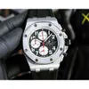 الرجال باهظة الثمن AP AP Piglet Wrist Watches 4FL1 عالية الجودة Swiss Quartz Movement Uhr Back Rapparent Rubber Strap Montre Rober Reloj