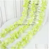 Decoratieve Bloemen Kransen Decoratieve Bloemen 2/1 Stuks 100Cm Witte Wisteria Slinger Voor Bruiloft Decoratie Kunstzijde Wijnstok Thuis D Dhzjo