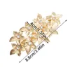 Vintage Flower Bride Hairclip Metal Rhinestone Leafs Hairpin Gold Silver Color Barrettes Bridal Headpieces Hair Accessories