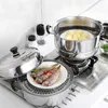 ダブルボイラースチーマーポットステンレス鋼の家庭用便利なキッチン調理器具調理用品積み立ちストックポット