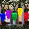 Strings 10M 50 LED C9 Strawberry String Light Outdoor Christmas Fairy Multicolor Garland For Tree Garden Decor