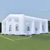 Beyaz Şişirilebilir Düğün Çadırı Taşınabilir Şişirilebilir Parti Çadır Kare Ev Düğün Etkinliği LED Işıklar Ücretsiz Hava Denizcilik Ücretsiz Baskı Logosu