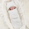 Dekens Stijlvolle, praktische babydeken Tweelaags lamsfleece omslagdoek Born Slaapzak Lichtgewicht voor koude seizoenen A2UB