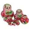 Bambole 10 pezzi Matrioska russa in legno Babushka Bambole di nidificazione Regalo di Natale per bambini 231031
