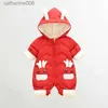 Jumpsuits 2023 Nyfödda flickor kläder vinter snowsuit plus sammet tjocka baby pojkar jumpsuit 0-3 år romper pojke overall småbarn coatl231101