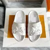 Beach Women Waterfront Slippers Embossed Men Mule Rubber Slide Sandals White Orange Black Green Olive Shoes Size 35-45