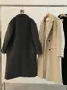 Powlekane kobiety jesień/zima koreański w stylu Hepburn w stylu wysokiej jakości wełniany wełniany płaszcz wełniany płaszcz wełniany płaszcz Mały mężczyzna
