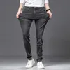 3D Luxury Digital Spray Painting Slimming Jeans Men's Stretch Fashion High-End Pants Straight